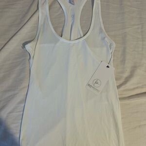 90 Degree White Racerback Tank